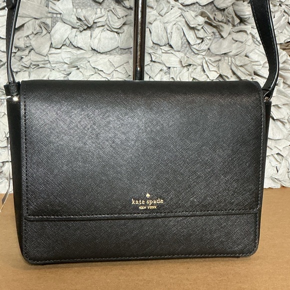 Kate Spade black Cameron street Crossbody bag gold accents new - Picture 4 of 12
